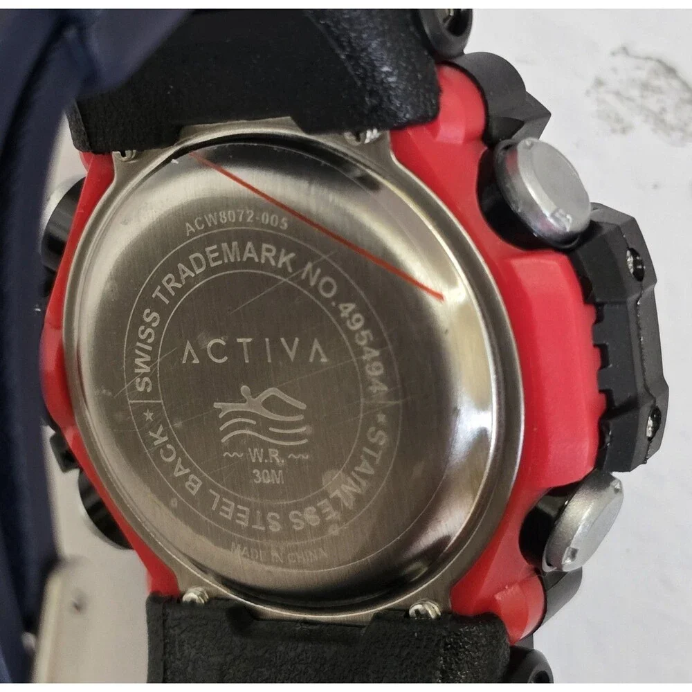 Activa X Invicta Diaital Men's Watch 49mm Blue Red Black ACW8072-005 Brand New